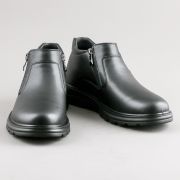 ZD111-040 ботинки мужские,нат.кожа/байка,чёрный