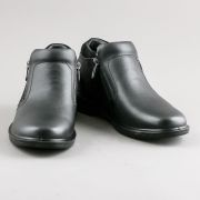 ZN005-090 ботинки мужские,нат.кожа/байка,чёрный
