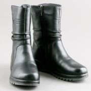 CV338-120 полусапожки женские,натюкожа/шерсть,чёрный